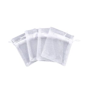 10 Bolsas de organza blancas 9x12