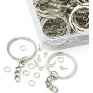 Kit para armar 20 llaveros plateados