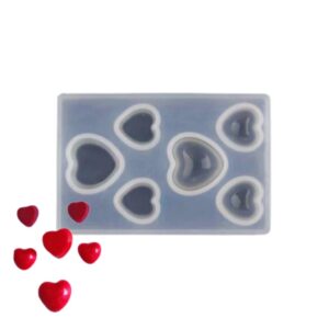 Molde 6 corazones mini