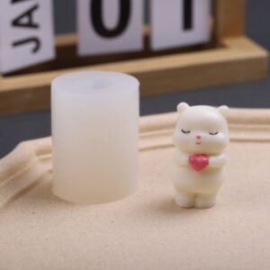 Molde gato con corazon 5cm 44D2