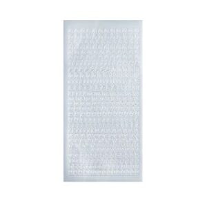 Stickers letras minusculas plateadas 7mm