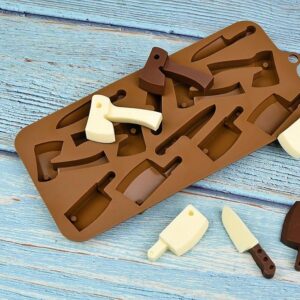 Molde bombones herramientas cuchillos