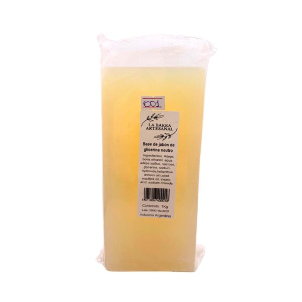 Jabón barra de glicerina blanco o ambar 1kg - Imagen 2