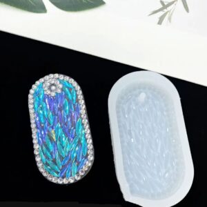 Molde dije oval colgante grande texturado