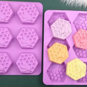 Molde jabon panal de abeja hexagonal x 6
