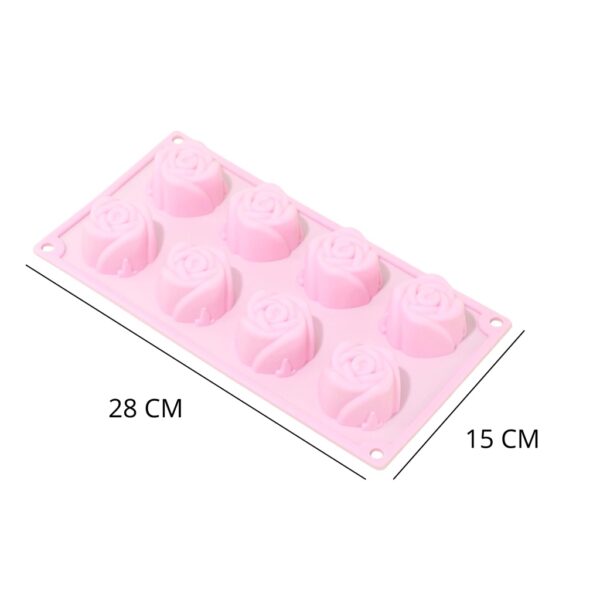 Molde 8 rosas 5cm - Imagen 2
