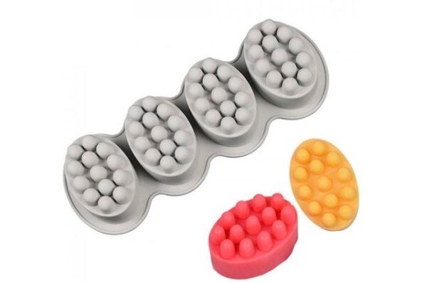 Molde 4 jabones exfoliantes