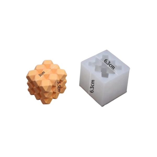 Molde cubo con diamantes - Imagen 2