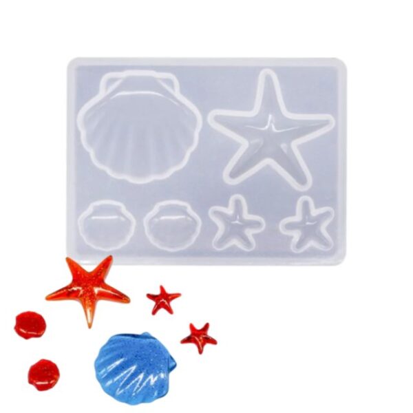 Molde 3 estrellas y 3 caracoles