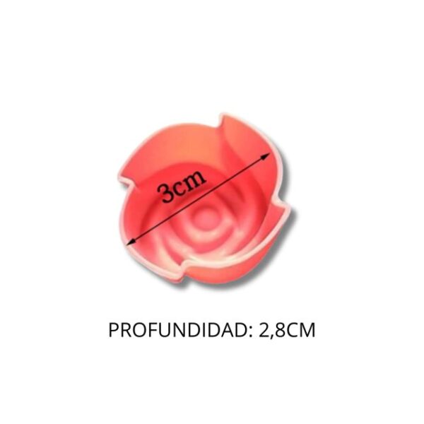 Molde rosa individual 3cm - Imagen 2