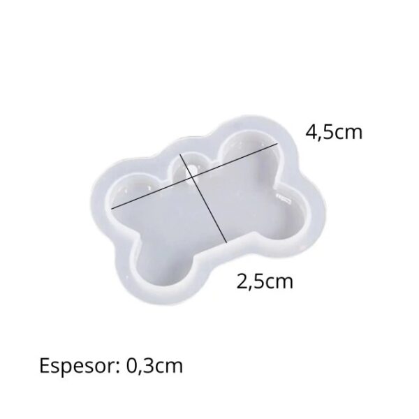 Molde chapita hueso transparente - Imagen 3