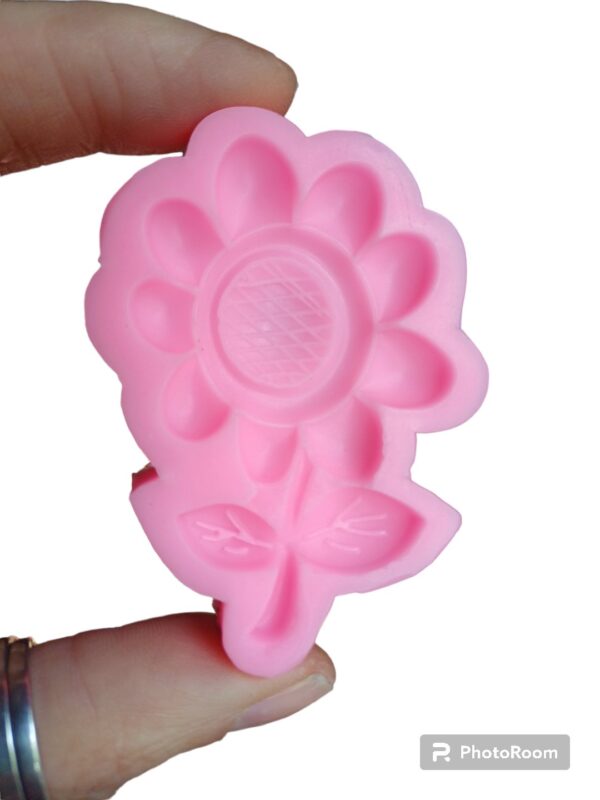 Molde flor con tallo