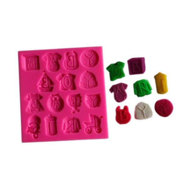 Molde plancha 15 letras bebe