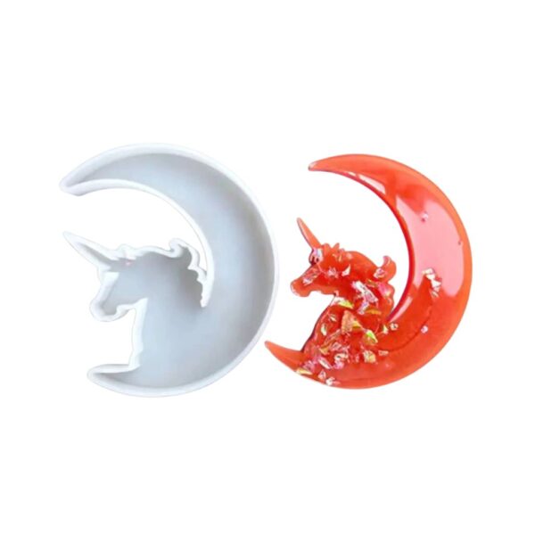 Molde luna y unicornio