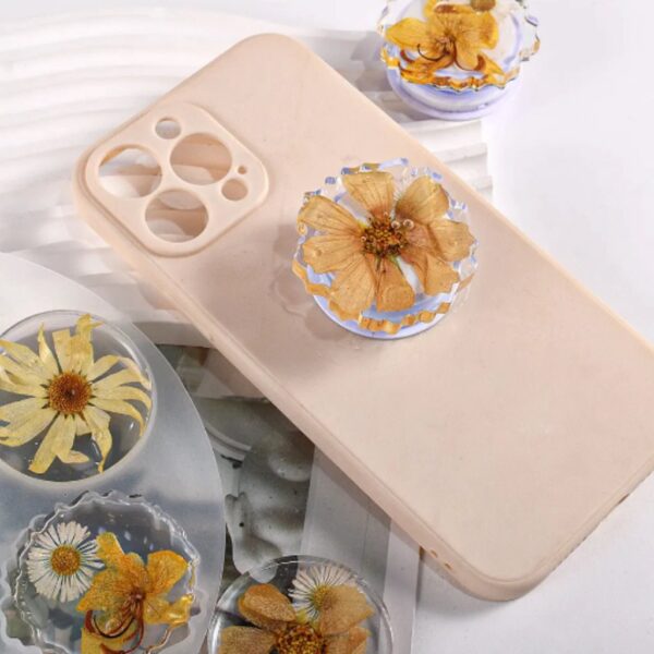 Molde popsocket 3 círculos geodas 1 corazon - Imagen 2