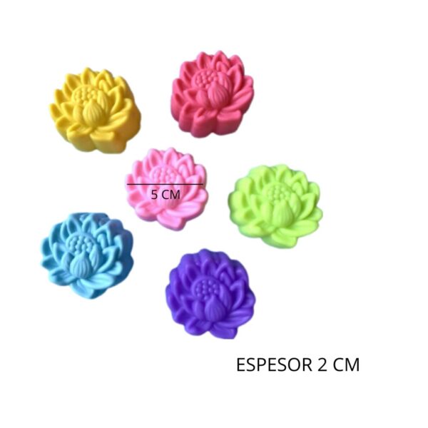 Molde flor de loto 5cm - Imagen 2