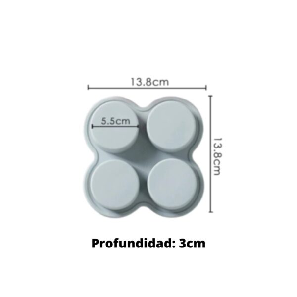 Molde 4 círculos de 5,5cm - Imagen 2