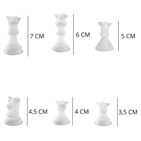 Molde 6 piezas de ajedrez 3D - Imagen 2