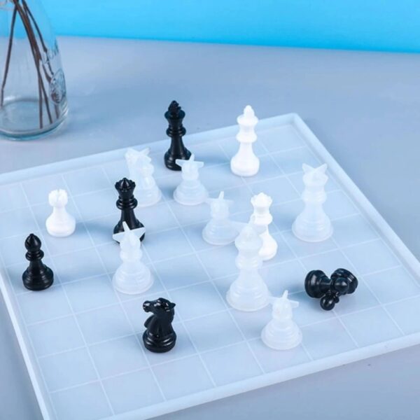 Molde 6 piezas de ajedrez 3D - Imagen 3