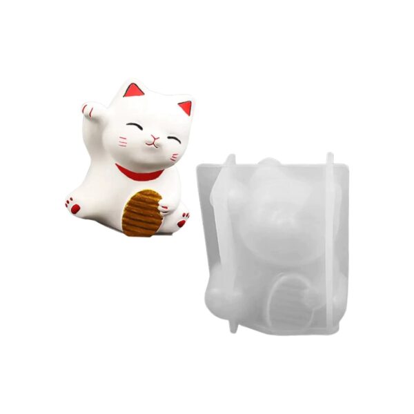 Molde gato de la suerte