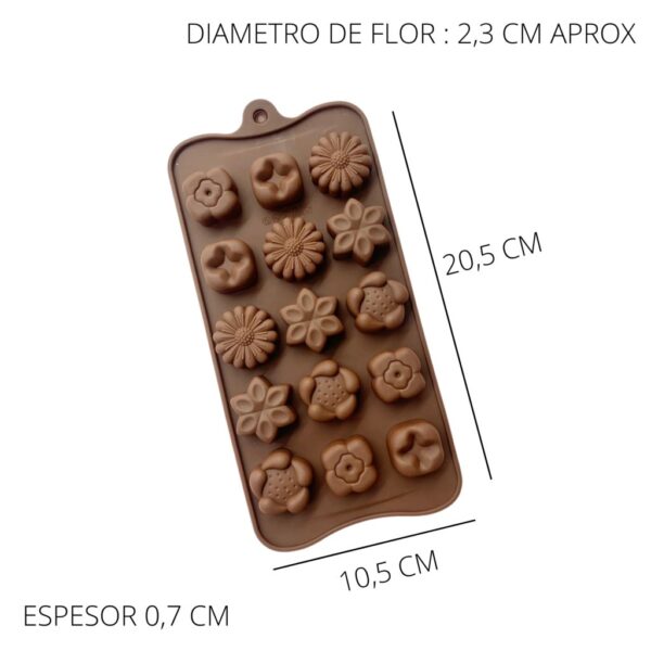 Molde 15 flores - Imagen 2