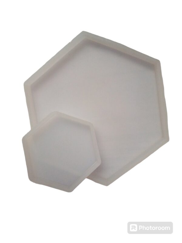 Molde 2 posavasos hexagonales