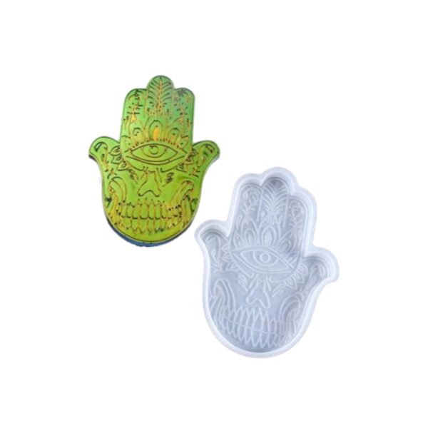 Molde portasahumerio mano de Fatima 12cm modelo ojo