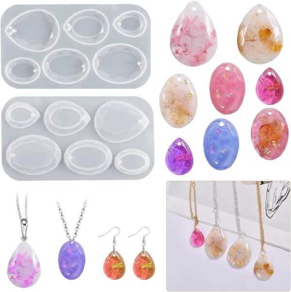Molde dijes aro gota oval