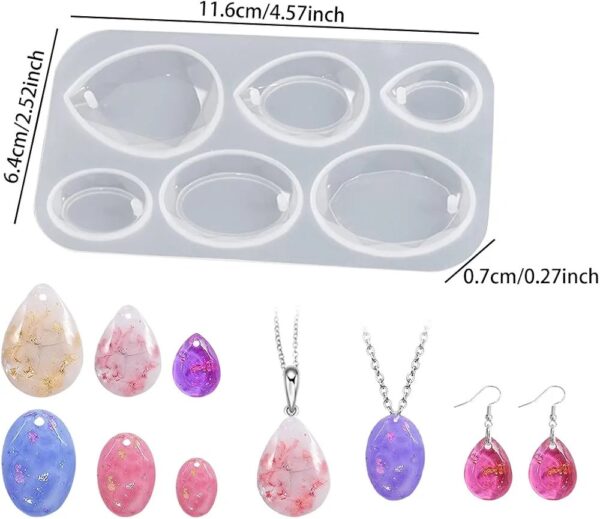 Molde dijes aro gota oval - Imagen 3