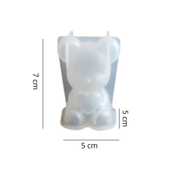Molde oso con corazon 3D - Imagen 2