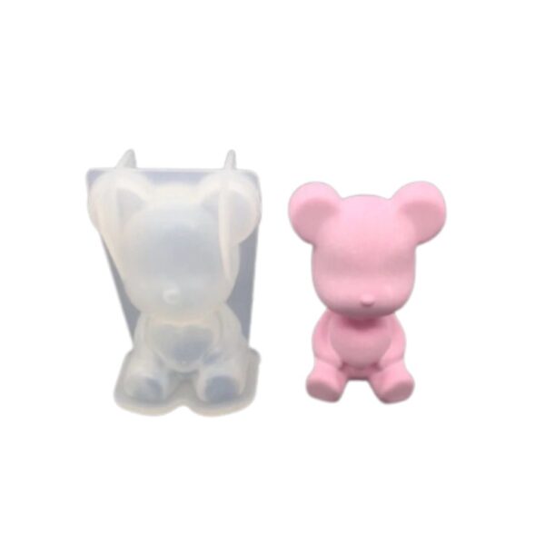Molde oso con corazon 3D - Imagen 3