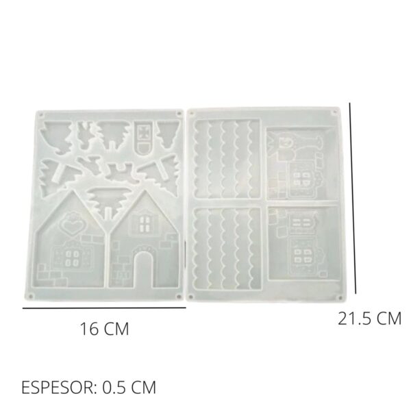 Molde casa pinos Navidad - Imagen 2
