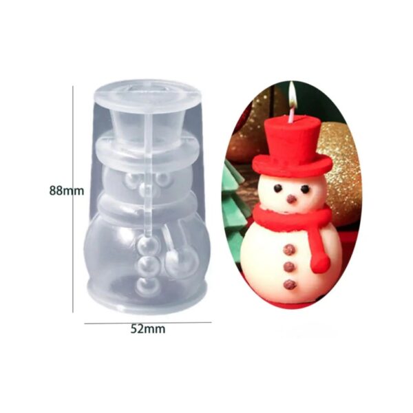 Molde muñeco de nieve Navidad - Imagen 2