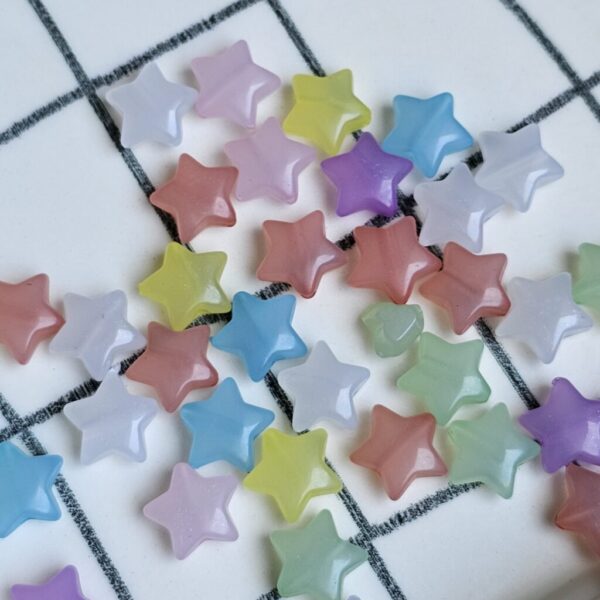 Estrellas cuentas de colores 20grs (60u)