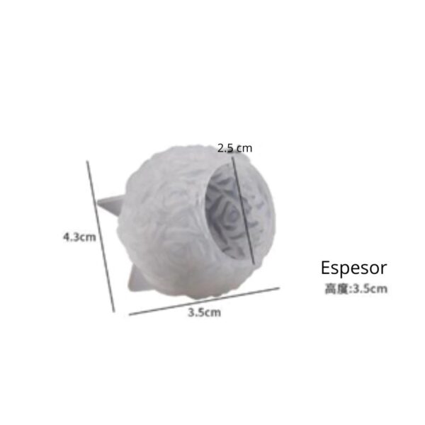 Molde arreglo floral pequeño 3D 4cm - Imagen 3
