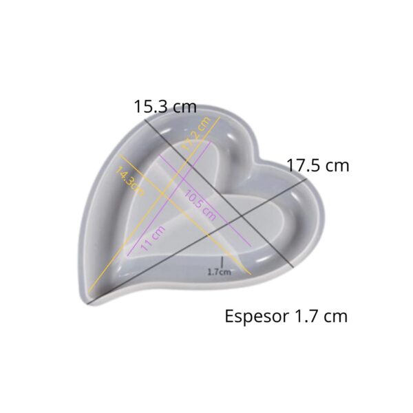 Molde plato corazon - Imagen 2