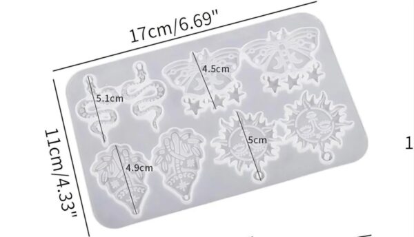 Molde dijes aros formas sol serpiente colgante - Imagen 3