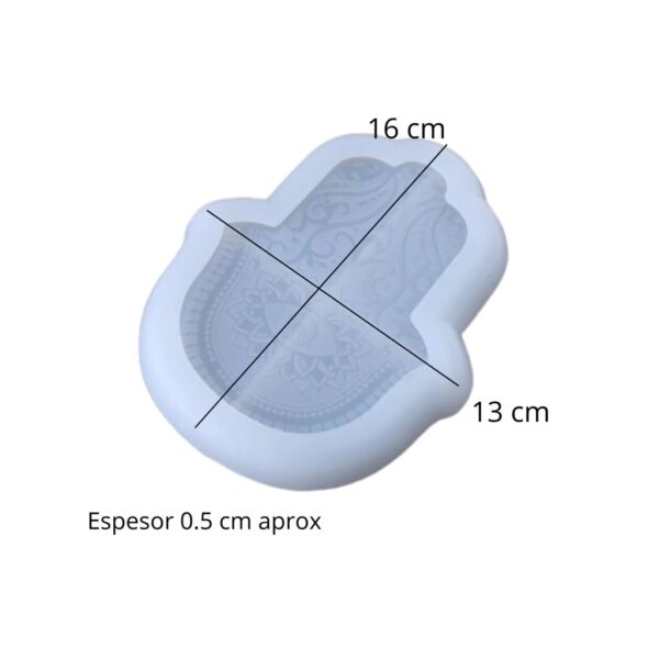 Molde mano de Fatima 16cm plato - Imagen 3