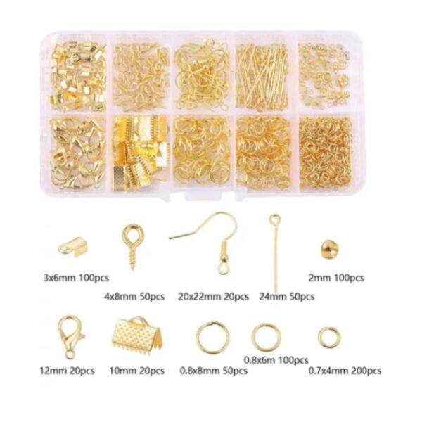 Kit aros pulseras pitones dorado x 300 en caja - Imagen 2