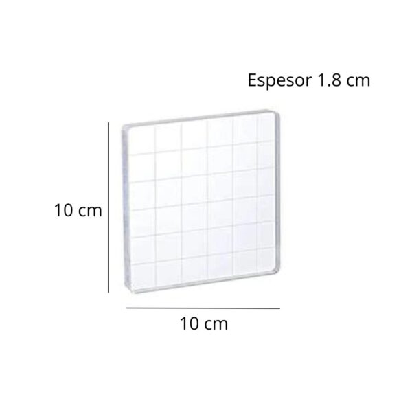 Plancha de acrilico cuadrille para sellos jabon vela - Imagen 4