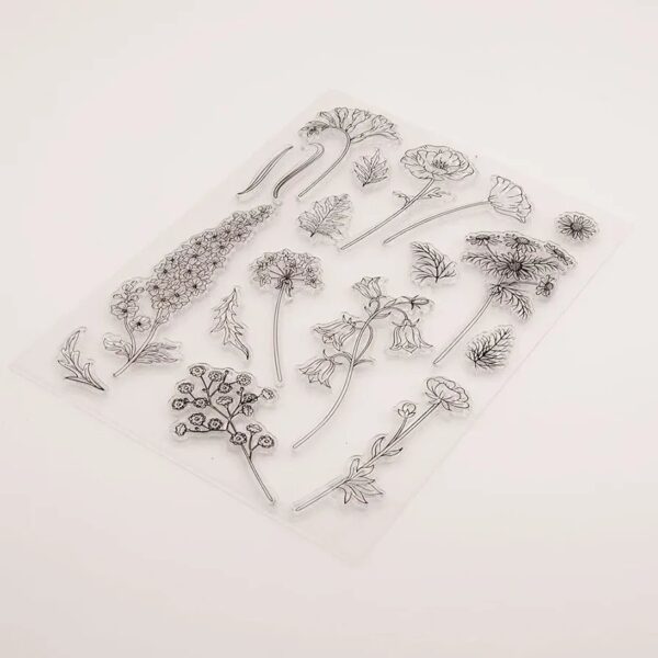 Plancha de silicona flores para sellos jabon vela - Imagen 3