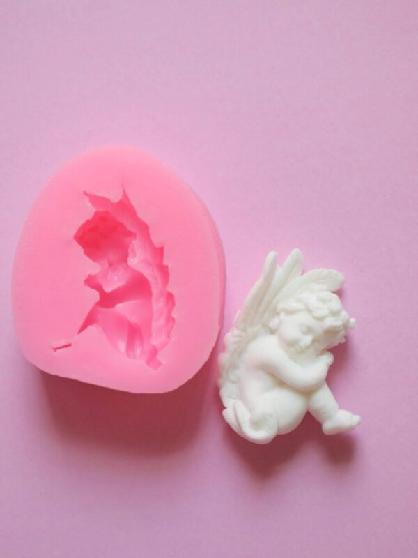 Molde angelito mini con alas 4cm