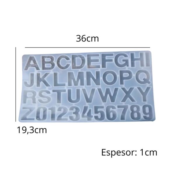 Molde plancha letras y números max al derecho - Imagen 2