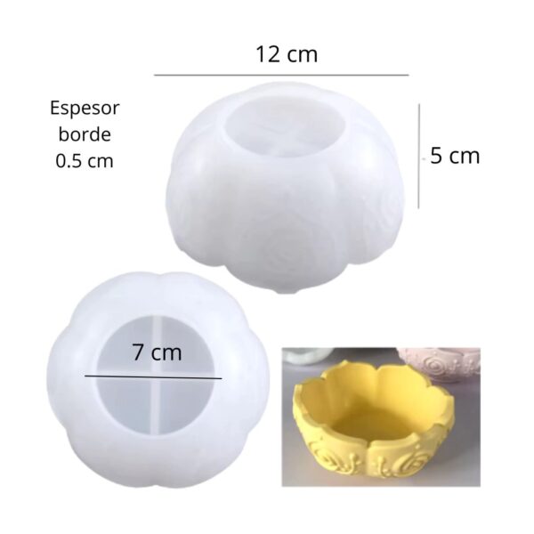 Molde cuenco flor de loto grande - Imagen 3