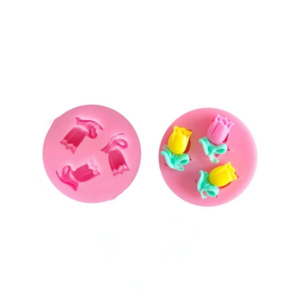 Molde flor 3 tulipanes mini