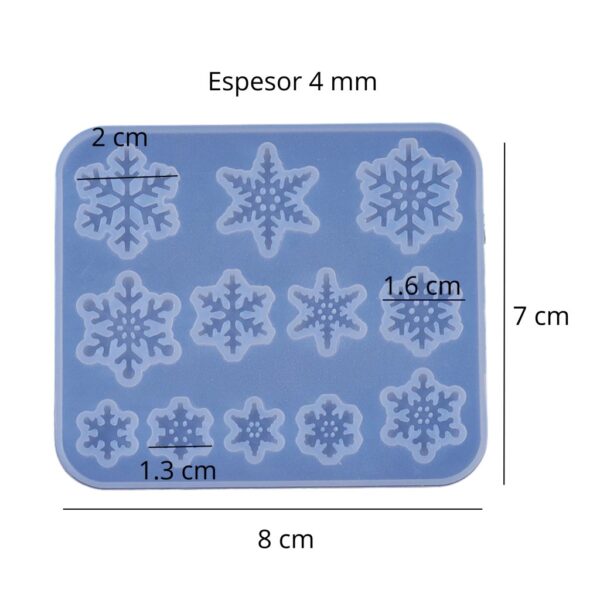 Molde de silicona copos de nieve - Imagen 2