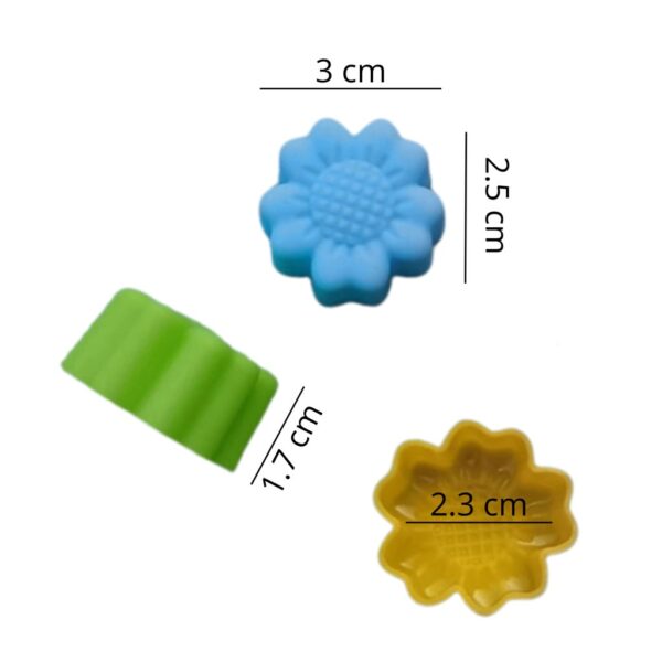Molde mini flor con petalos - Imagen 2