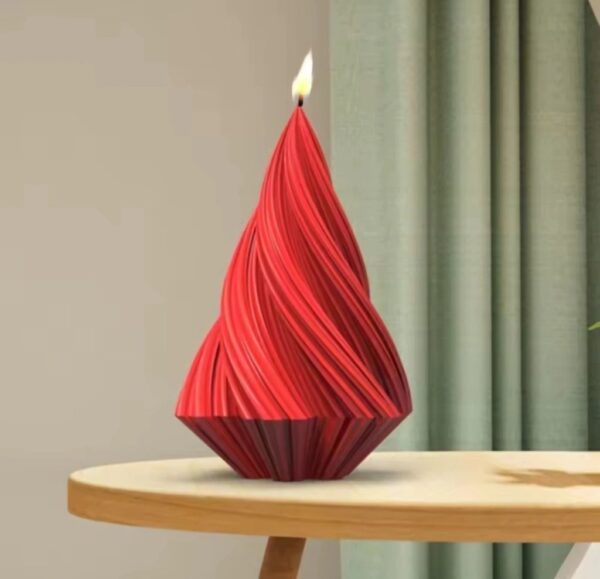 Molde vela árbol espiral pequeño - Imagen 2