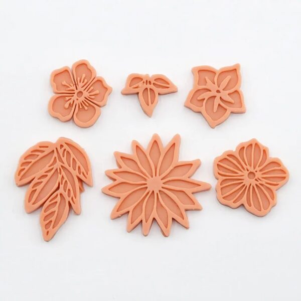Molde flores hojas