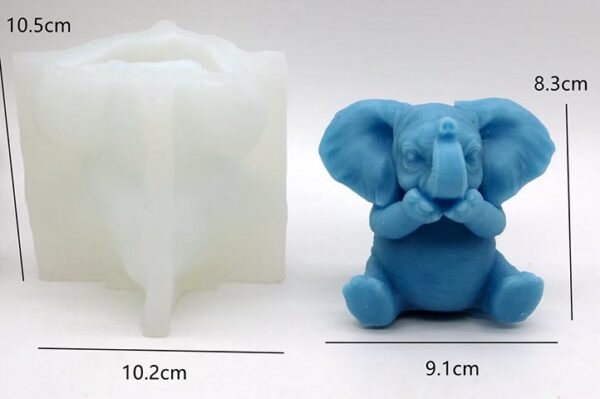 Molde elefante 3D 10cm - Imagen 3